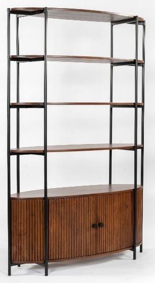 Product photograph of Panama Acacia Wood 2 Door Bookcase from Choice Furniture Superstore.
