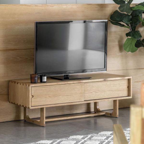 Product photograph of Craft 2 Door Tv Media Unit - Comes In Natural And Smoked Options from Choice Furniture Superstore.