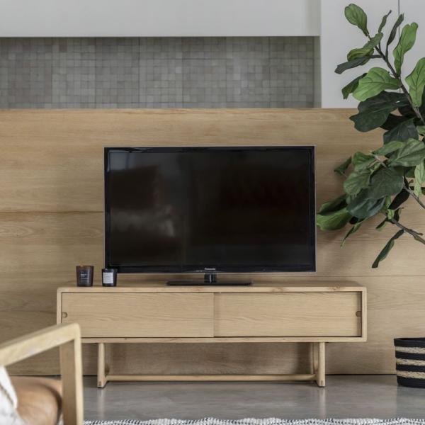 Product photograph of Craft 2 Door Tv Media Unit - Comes In Natural And Smoked Options from Choice Furniture Superstore.