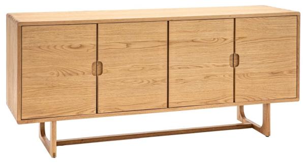 Product photograph of Craft 4 Door Sideboard - Comes In Natural And Smoked Options from Choice Furniture Superstore.
