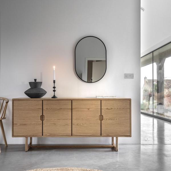 Product photograph of Craft 4 Door Sideboard - Comes In Natural And Smoked Options from Choice Furniture Superstore.