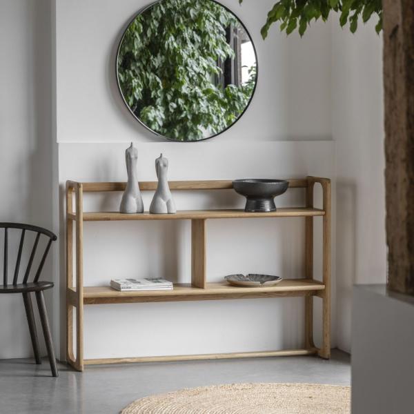 Product photograph of Craft Open Display Unit - Comes In Natural And Smoked Options from Choice Furniture Superstore.