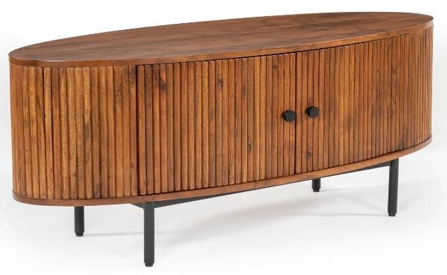 Product photograph of Panama Acacia Wood 130cm Tv Unit from Choice Furniture Superstore.