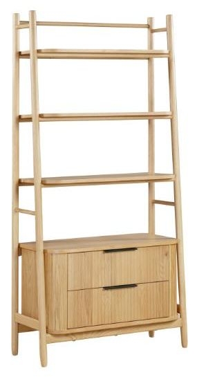 Product photograph of Vermont Natural Oak 2 Drawer Bookcase from Choice Furniture Superstore.