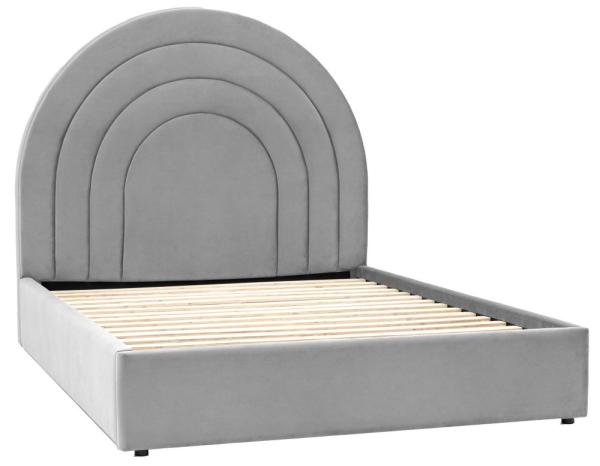 Product photograph of Arch 5ft King Size Fabric Bed - Comes In Grey Blue Green And Pink Options from Choice Furniture Superstore.