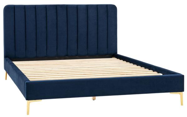 Product photograph of Kensington 5ft King Size Fabric Bed - Comes In Indigo Blue And Latte Options from Choice Furniture Superstore.