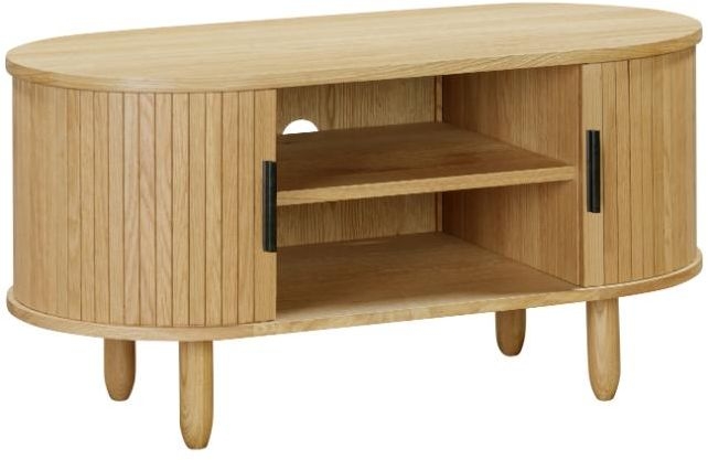 Product photograph of Vermont Natural Oak 2 Door Tv Unit from Choice Furniture Superstore.