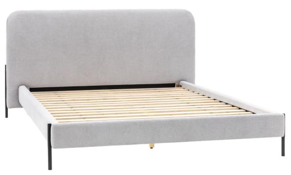 Product photograph of Oslo 5ft King Size Fabric Bed - Comes In Light Grey And Dark Grey Options from Choice Furniture Superstore.