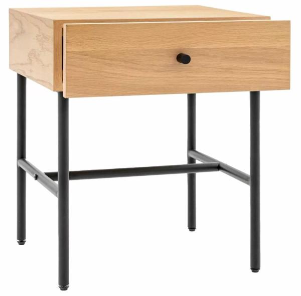 Product photograph of Ashdown Oak 1 Drawer Bedside Table from Choice Furniture Superstore.