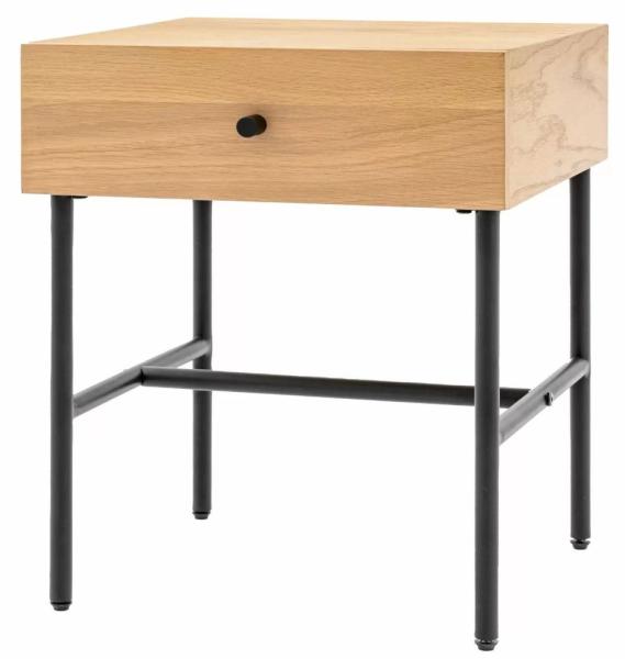 Product photograph of Ashdown Oak 1 Drawer Bedside Table from Choice Furniture Superstore.