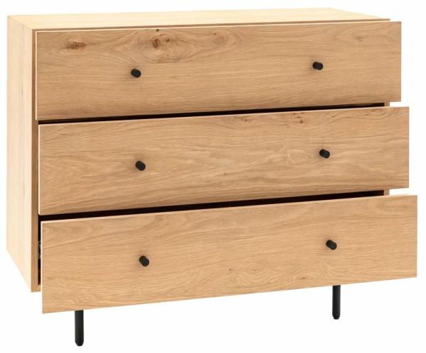 Product photograph of Ashdown Natural 3 Drawer Chest from Choice Furniture Superstore.