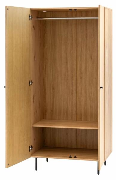 Product photograph of Ashdown Natural 2 Door Wardrobe from Choice Furniture Superstore.