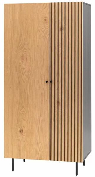 Product photograph of Hyland Natural 2 Door Wardrobe from Choice Furniture Superstore.