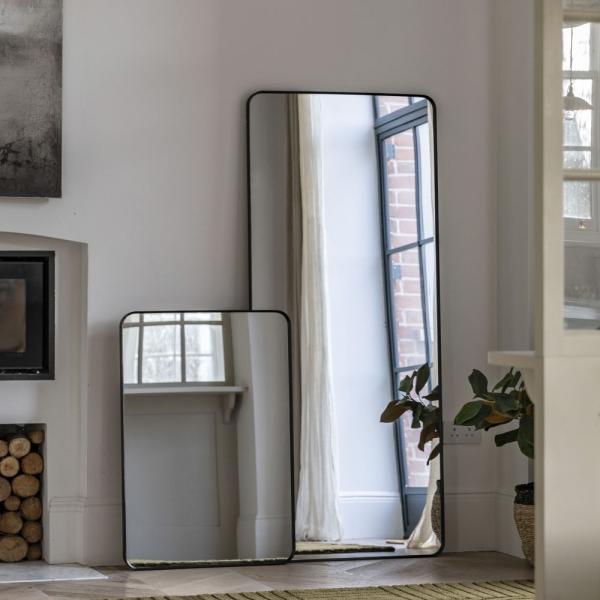 Product photograph of Holworth Rectangular Wall Mirror - 90cm X 60cm - Comes In Black And Gold Options from Choice Furniture Superstore.