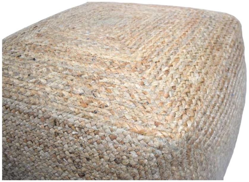 Product photograph of Natural Jute Pouffe - 50 X 50 X 30cm from Choice Furniture Superstore.