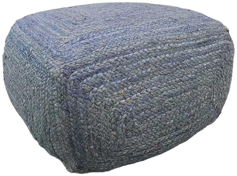 Product photograph of Grey Jute Pouffe - 50 X 50 X 30cm from Choice Furniture Superstore.