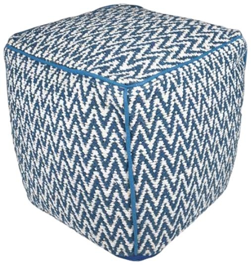 Product photograph of Zigzag Pouffe - 45 X 45 X 45cm from Choice Furniture Superstore.