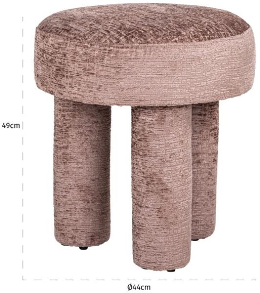 Product photograph of Pommery Pink Fabric Pouffe from Choice Furniture Superstore.