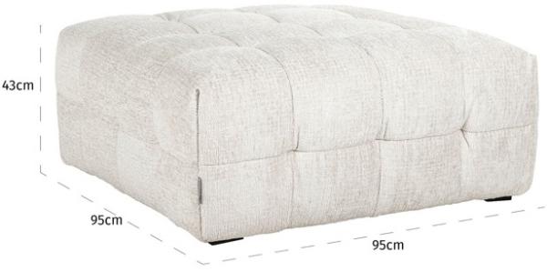 Product photograph of Merrol Cream Fabric Pouffe from Choice Furniture Superstore.