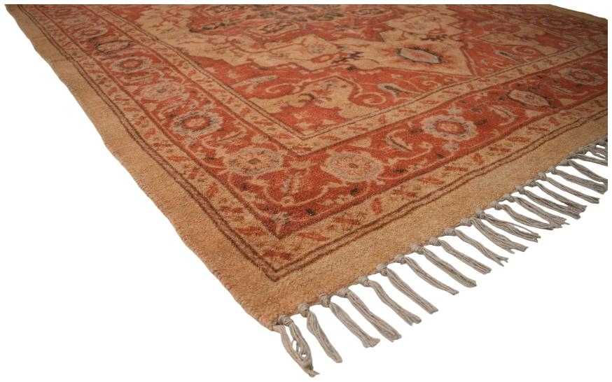 Product photograph of Rust Cotton Printed Rug - 120 X 180cm from Choice Furniture Superstore.