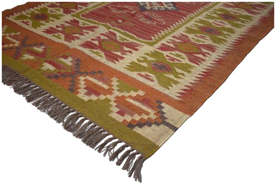 Product photograph of Kilim Large Wool And Jute Rug from Choice Furniture Superstore.