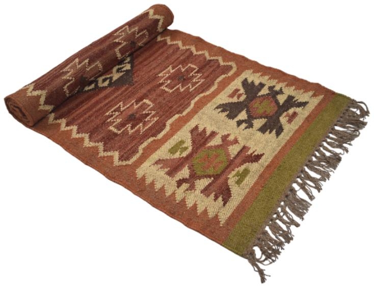 Product photograph of Multi Coloured Kilim Wool And Jute Runner - 60 X 245cm from Choice Furniture Superstore.