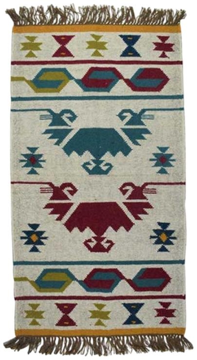 Product photograph of Multi Coloured Bon Wool Rug - 75 X 135cm from Choice Furniture Superstore.