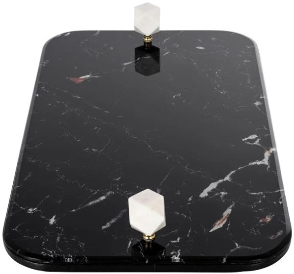 Product photograph of Yaya Black Marble Effect Tray from Choice Furniture Superstore.
