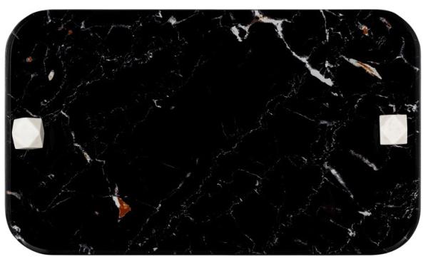 Product photograph of Yaya Black Marble Effect Tray from Choice Furniture Superstore.