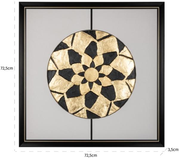 Product photograph of Sun Black And Gold Wall Art from Choice Furniture Superstore.