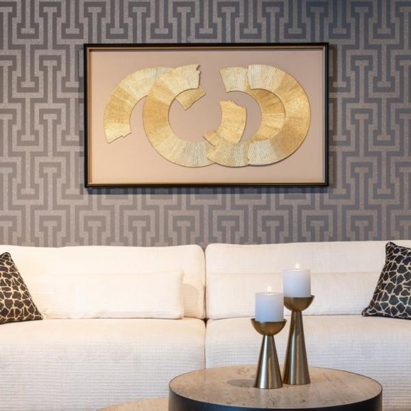 Product photograph of Eden Gold Wall Art from Choice Furniture Superstore.