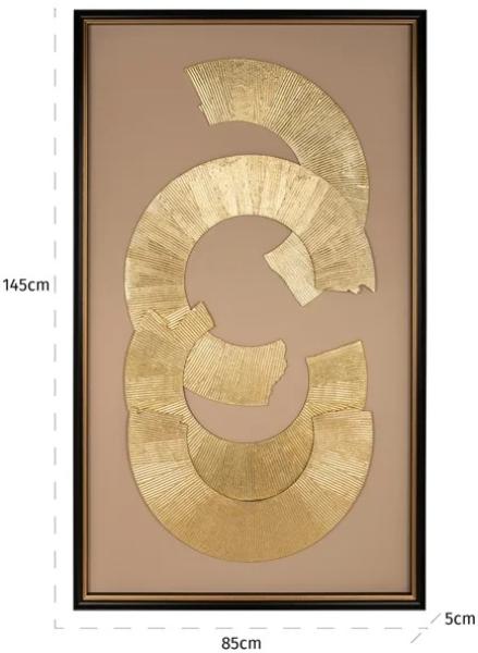 Product photograph of Eden Gold Wall Art from Choice Furniture Superstore.