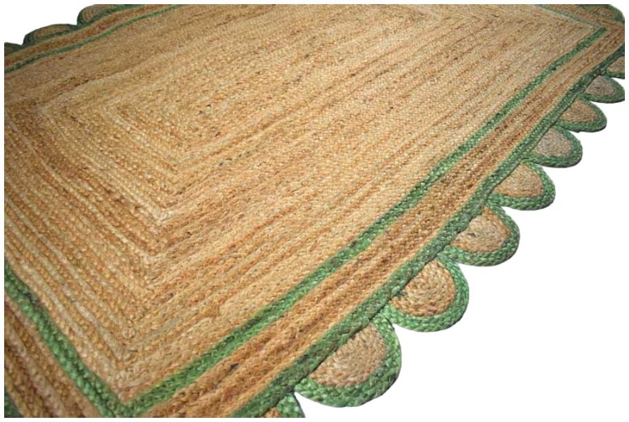 Product photograph of Scallop Jute Rug - 120 X 180cm from Choice Furniture Superstore.