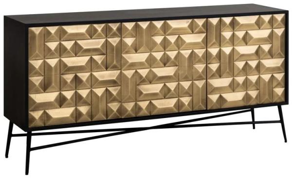 Product photograph of Tetro Gold 3 Door Sideboard from Choice Furniture Superstore.