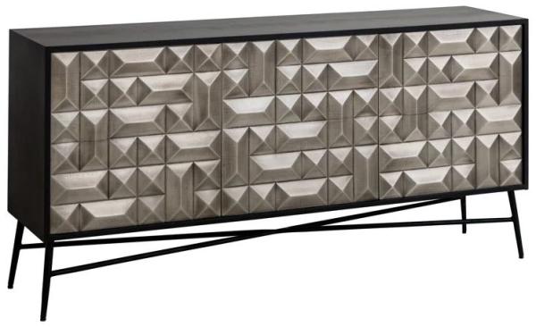 Product photograph of Tetro Silver 160cm Large 3 Door Sideboard from Choice Furniture Superstore.