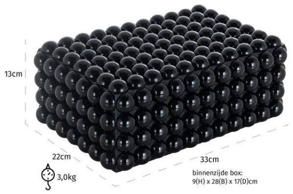 Product photograph of Bubble Black Large Jewellery Box from Choice Furniture Superstore.