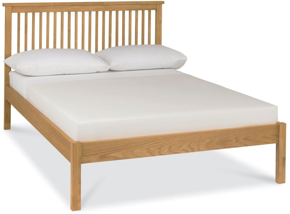 Product photograph of Bentley Designs Atlanta Oak Low Footend Bed - Comes In Single And Double Option from Choice Furniture Superstore.