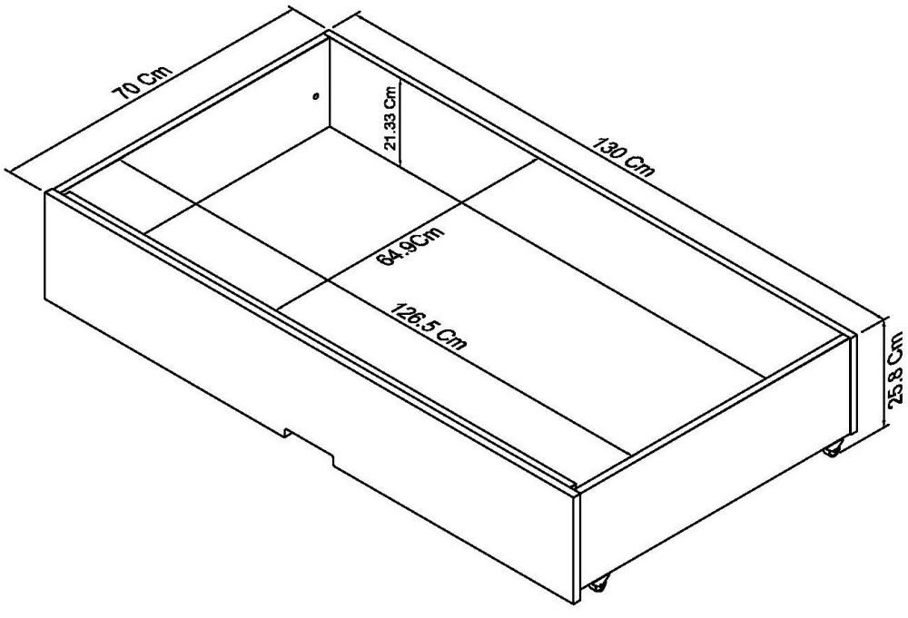 Product photograph of Bentley Designs Atlanta Oak Underbed Drawer from Choice Furniture Superstore.