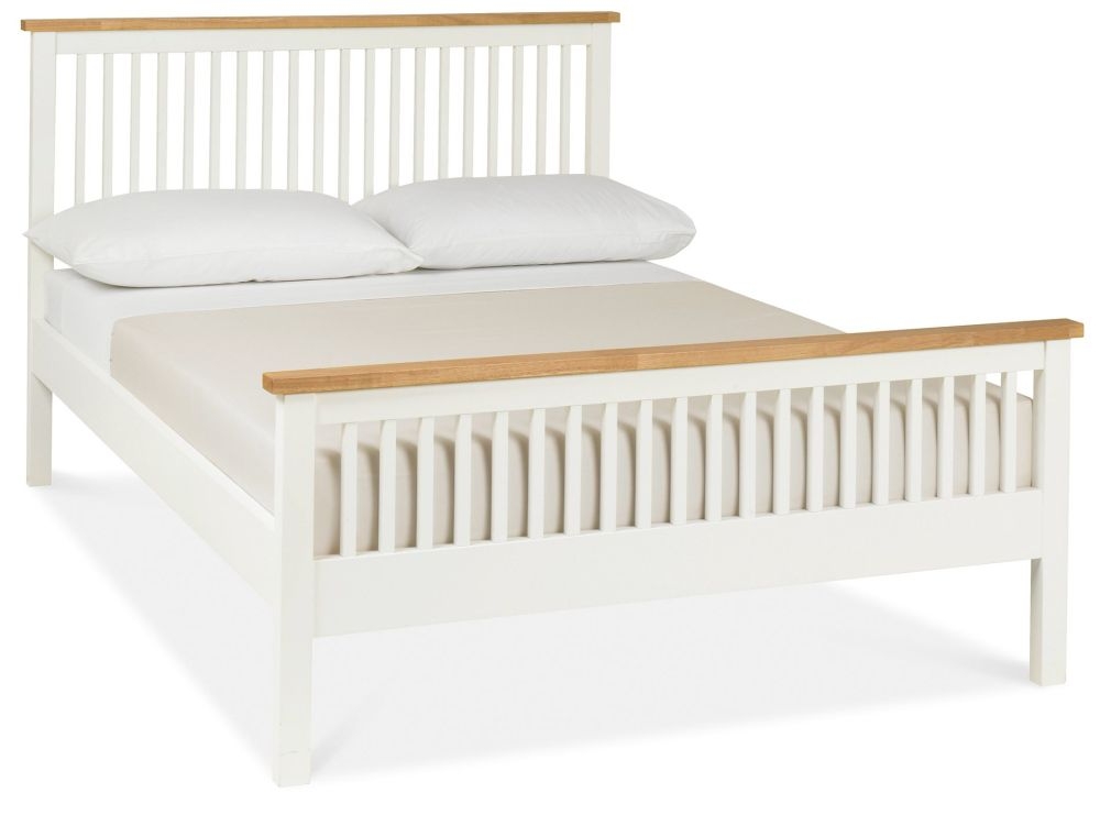 Product photograph of Bentley Designs Atlanta Two Tone 3ft Single High Footend Bed from Choice Furniture Superstore.