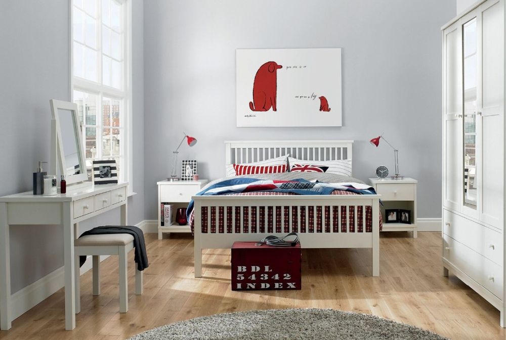 Product photograph of Bentley Designs Atlanta White 4ft Small Double High Footend Bed from Choice Furniture Superstore.