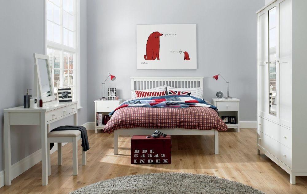 Product photograph of Bentley Designs Atlanta White Vanity Mirror from Choice Furniture Superstore.