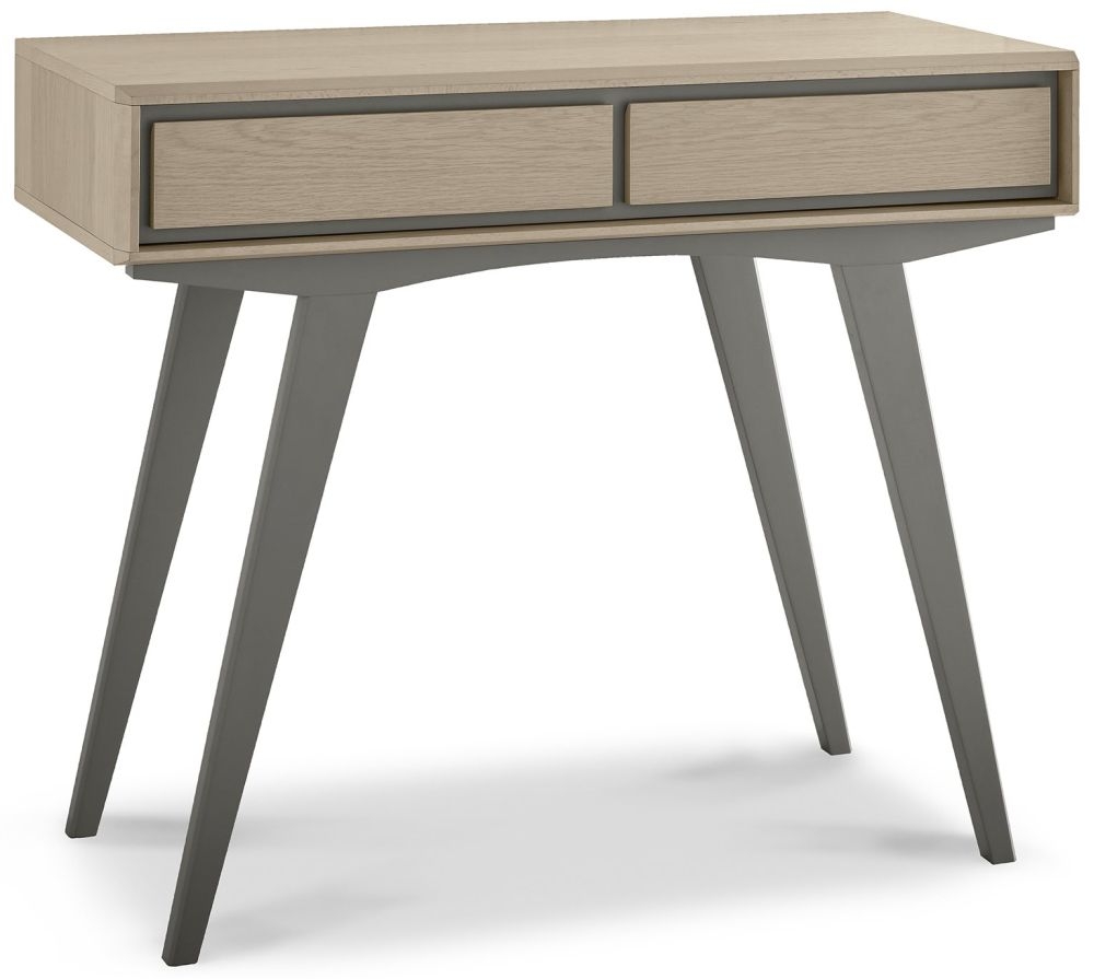 Product photograph of Bentley Designs Brunel Scandi Oak And Dark Grey 1 Drawer Dressing Table from Choice Furniture Superstore.