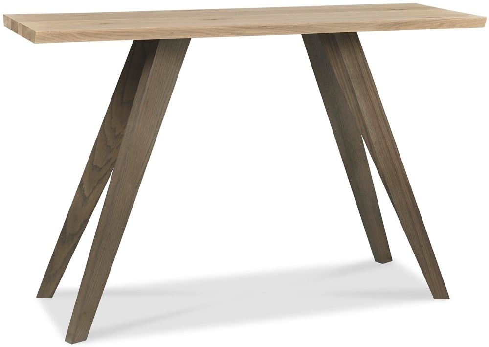Product photograph of Bentley Designs Cadell Aged Oak Console Table from Choice Furniture Superstore.