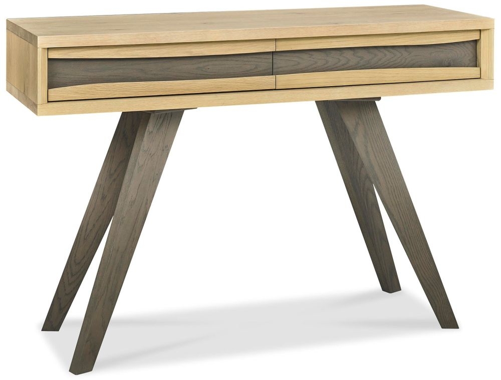 Product photograph of Bentley Designs Cadell Aged Oak 1 Drawer Console Table from Choice Furniture Superstore.