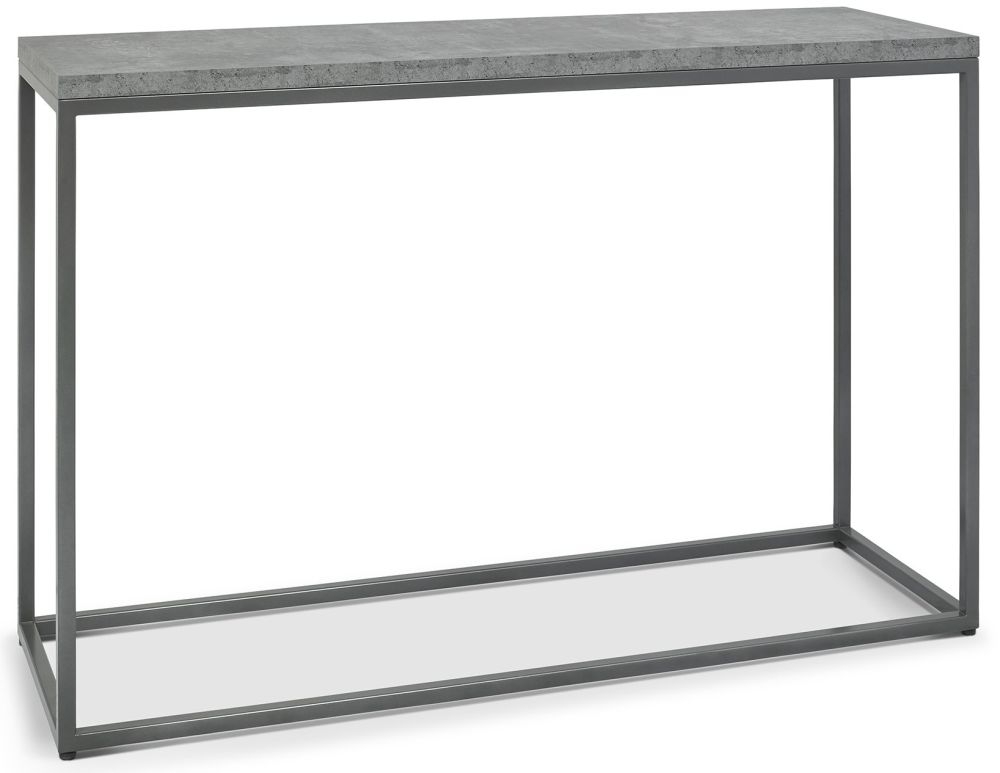Product photograph of Bentley Designs Renzo Zinc And Dark Grey Console Table from Choice Furniture Superstore.