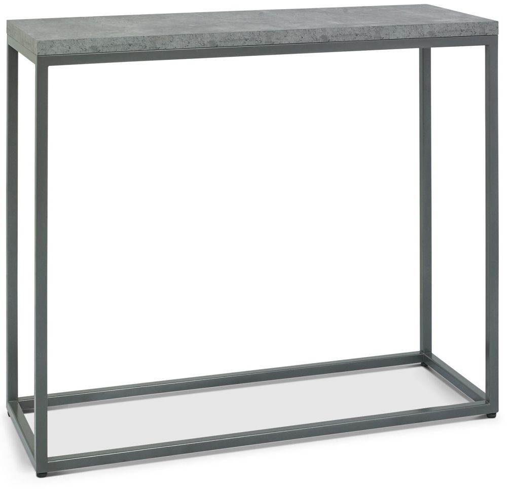 Product photograph of Bentley Designs Renzo Zinc And Dark Grey Narrow Console Table from Choice Furniture Superstore.