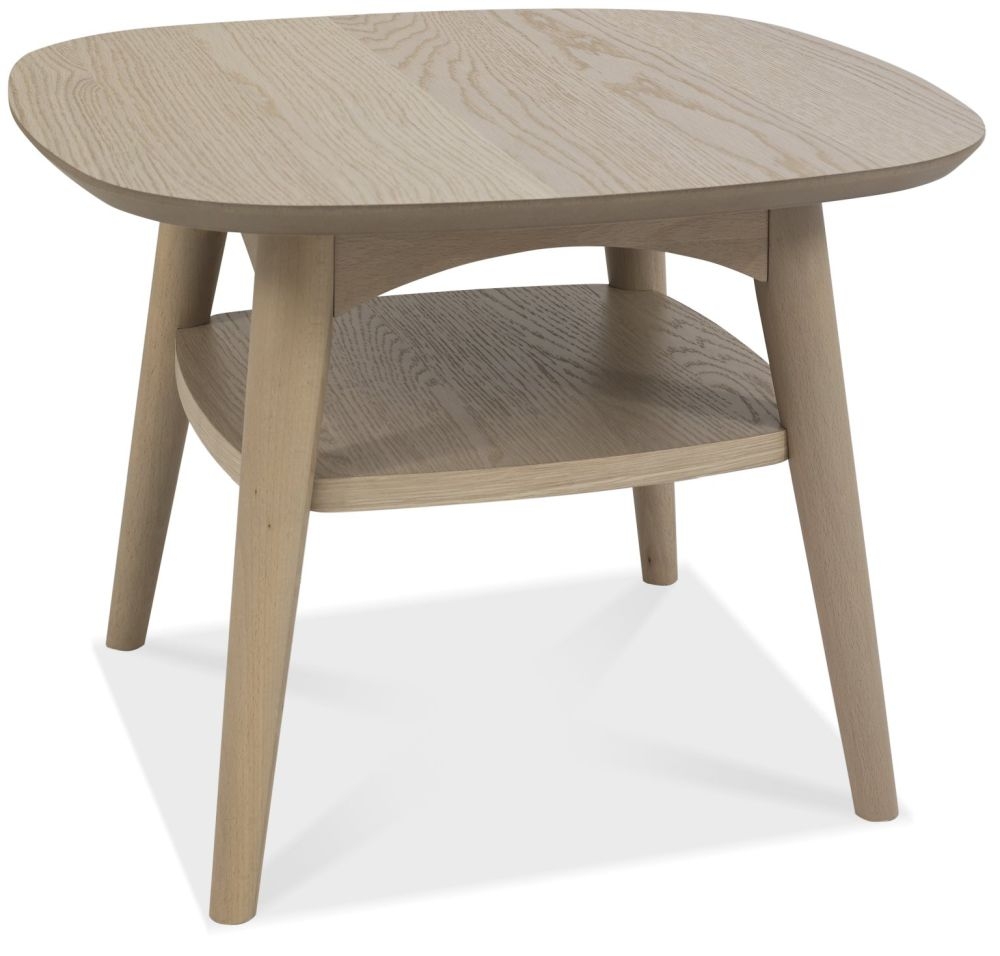 Product photograph of Bentley Designs Dansk Scandi Oak 1 Shelf Lamp Table from Choice Furniture Superstore.