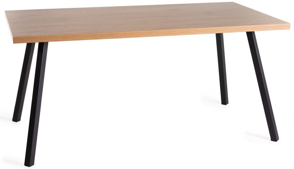 Product photograph of Bentley Designs Ramsay Oak Melamine 6 Seater Dining Table from Choice Furniture Superstore.