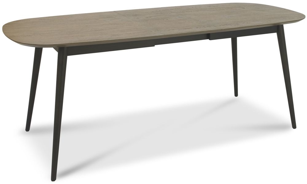 Product photograph of Bentley Designs Vintage Weathered Oak And Peppercorn 6 Extending Dining Table from Choice Furniture Superstore.