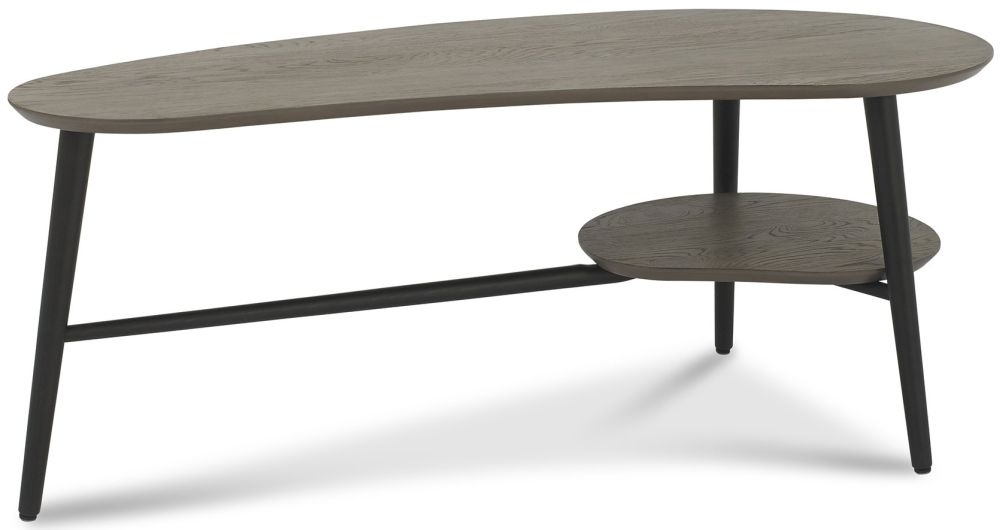 Product photograph of Bentley Designs Vintage Weathered Oak And Peppercorn Shaped Coffee Table from Choice Furniture Superstore.